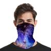 IBAKOM Unisex Face Scarf Bandana Galaxy Balaclava Wide Seamless Rave Neck Gaiters Sports Tube Headwear Multifunctional UV Windproof Sunscreen Headwrap for Dust Mask Starry sky Purple One Size view 2