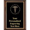 Crown Awards Medical Staff Caduceus Classic Wood Plaques, 7 x 9 Custom Engraved Medical Trophy Plaque Award Prime view 1