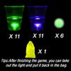 Glow in The Dark Beer Pong Set,Light up Beer Pong Cups for Indoor Outdoor Nighttime Competitive Fun,22 Glowing Cups(11 Green &11 Blue), 6 Glowing Balls, Waterproof- Party Game view 4