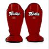 Fairtex SP5 Muay Thai Shin Guards for Men, Women, Kids | Shinguards are Premium, Lightweight & Durable | Extended Protection to Avoid shin splints During Training or Sparring - XSmall,Red view 1