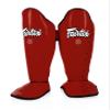 Fairtex SP5 Muay Thai Shin Guards for Men, Women, Kids | Shinguards are Premium, Lightweight & Durable | Extended Protection to Avoid shin splints During Training or Sparring - XSmall,Red view 4