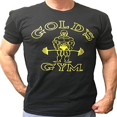 Gold's Gym Vintage T-Shirt - Official Licensed - VT-2 (Black, Large)