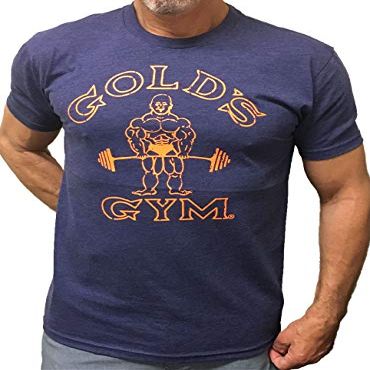 Gold's Gym Vintage T-Shirt - Official Licensed - VT-2 (Storm, Medium)