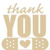 Crown Awards Thank You with Band Aid Medical Classic Wood Plaques, 7 x 9 Custom Engraved Thank You Trophy Plaque Award Prime view 2