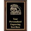 Crown Awards Nurses Make A Difference Classic Wood Plaques, 7 x 9 Custom Engraved Nursing Trophy Plaque Award Prime view 1