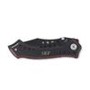 WEDDINGSTAR Custom Engraved Black Stainless Steel Pocket Knife Personalized Gift - Monogram Engraving view 2