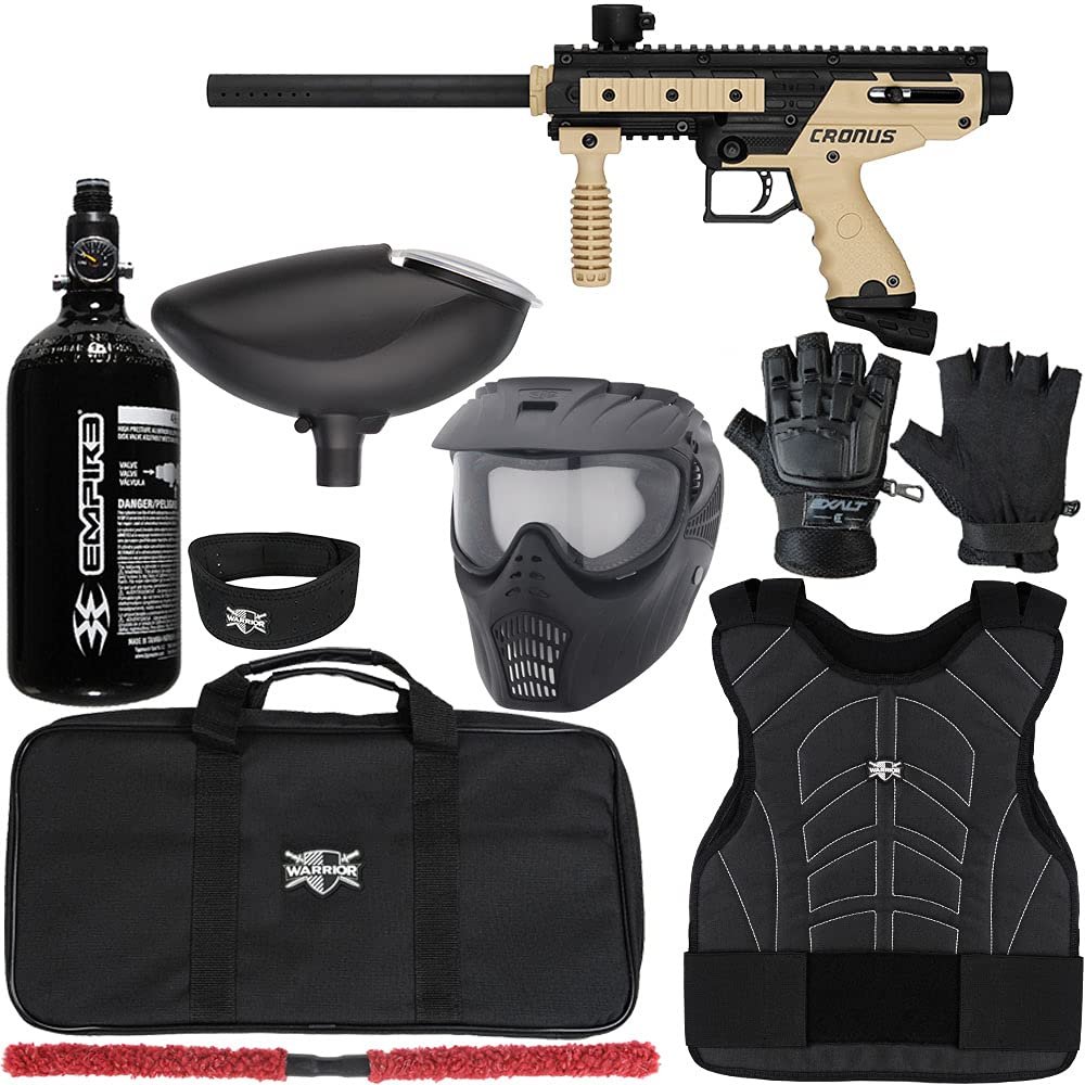 Action Village Tippmann Cronus Basic & Tippmann Cronus Tactical Paintball Gun Protector Package Kit 1 (Basic Tan/Black, Small/Medium)