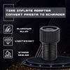 Bike Presta Valve Adapter tire Inflatable Valve Adaptor Aluminum-Convert Presta Valve to Schrader valves, French UK to US, Bike Inflatable Connector (5 Pack) view 3