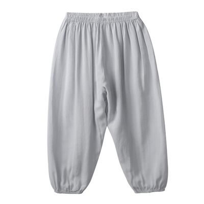 Agoky Unisex Kids Boys Girls Modal Long Loose Yoga Pilates Dancing Sports Harem Pants Trousers Grey 3-4