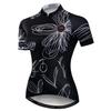 PSPORT Womens Cycling Jersey Short Sleeve Bike Shirt Road Bicycle Jersey Summer Biking Tops with 3 Rear Pockets view 1