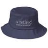 3am Shopper I'm Retired Every Day is Saturday (Embroidered) Bucket Hat Navy view 1