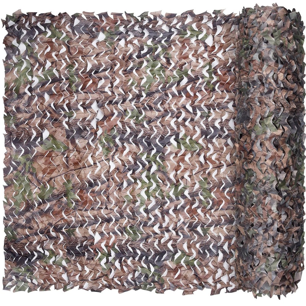 iunio Camo Netting Camouflage Netting, Camo Net Bulk Roll Camouflage Mesh Nets for Hunting Blind Deer Stand Military Party Decorations Sunshade Shooting (Bionic Tree Camo, 4.9ft*32.8ft/1.5m*10m)