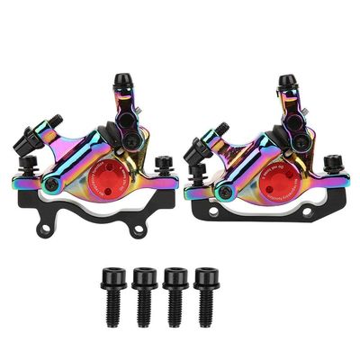 HB-100 Aluminium Alloy Hydraulic Disc Brake Set Front Rear for Mountain Road Carabiner Riding Racks and Storage(?