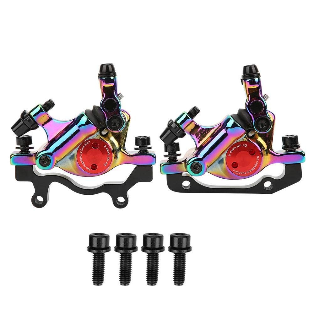 HB-100 Aluminium Alloy Hydraulic Disc Brake Set Front Rear for Mountain Road Carabiner Riding Racks and Storage(?