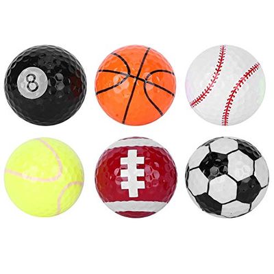 6Pcs Golfball Balls,Different Balls Patterns Golfball Balls for Golfball Practice Trainninging Accessory Golfball Gift