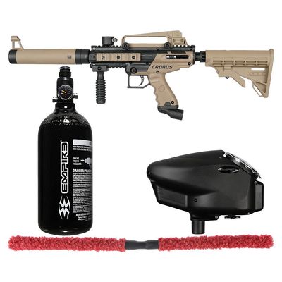 Action Village Tippmann Cronus Basic & Cronus Tactical Core Paintball Gun Package Kit (Tactical - Tan/Black)