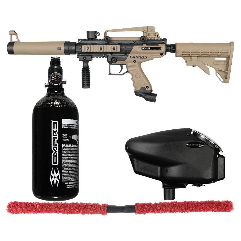 Action Village Tippmann Cronus Basic & Cronus Tactical Core Paintball Gun Package Kit (Tactical - Tan/Black)