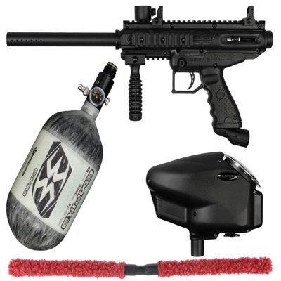 Action Village Tippmann Cronus Basic & Cronus Tactical Competition Paintball Gun Package Kit w/ 68/4500 Air Tank (Basic - Black/Black)