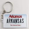 Arkansas License Plate Aluminum Ultra-Slim Rectangular Souvenir Keychain 2.5" X 1.25"x 0.06" view 1