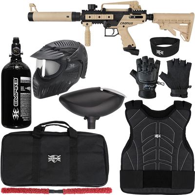Action Village Tippmann Cronus Basic & Tippmann Cronus Tactical Paintball Gun Protector Package Kit 2 (Tactical - Tan/Black, Small/Medium)