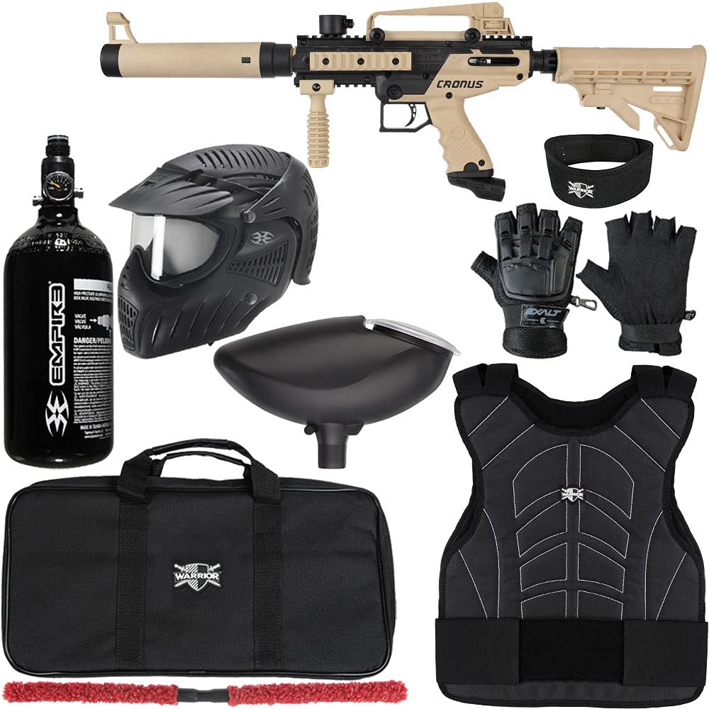 Action Village Tippmann Cronus Basic & Tippmann Cronus Tactical Paintball Gun Protector Package Kit 2 (Tactical - Tan/Black, Small/Medium)