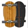 LMAI 27" Bamboo Wood Cruiser Complete Skateboard Longboard (Black 2) view 1