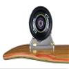 LMAI 27" Bamboo Wood Cruiser Complete Skateboard Longboard (Black 2) view 3