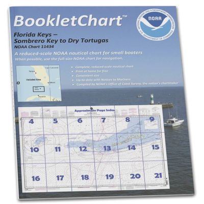 Paradise Cay Publications NOAA BookletChart 11434: Florida Keys Sombrero Key to Dry Tortugas