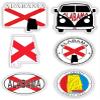 6x Alabama Vinyl Waterproof Stickers - each sticker is approx 10cm / 4inches view 1