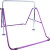X FACTOR Kids Gymnastics Bar Jungle Gym Horizontal Kip Bar Junior Training Height Adjustable Children Monkey Bars Folding Climb Tower Balance Bar Asymmetric Bar Playground (Purple) view 4