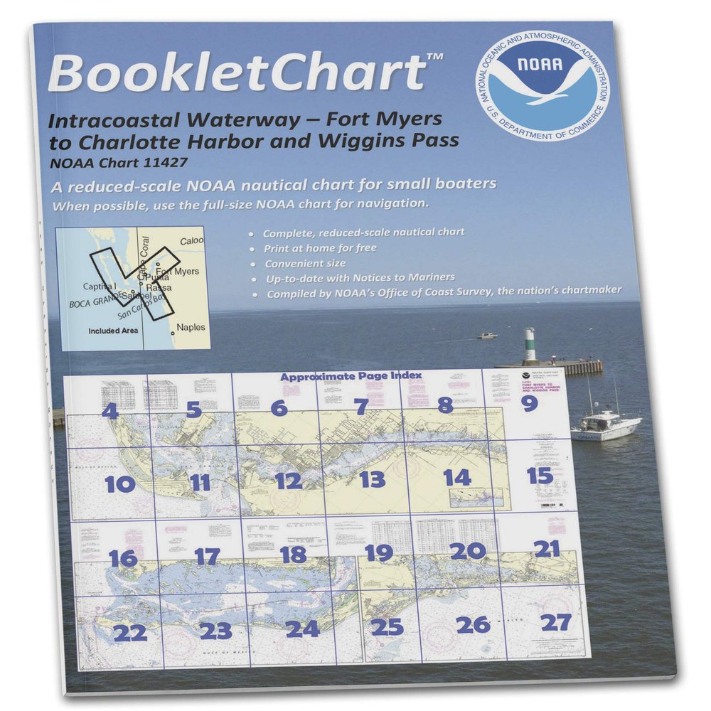 Paradise Cay Publications NOAA BookletChart 11427: Intracoastal Waterway Fort Myers to Charlotte Harbor and Wiggins Pass