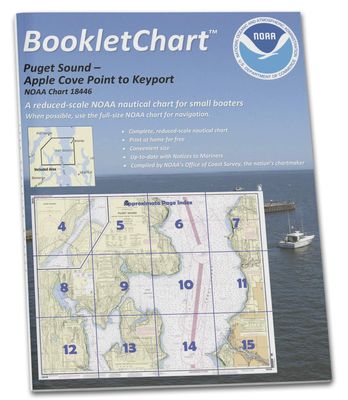 Paradise Cay Publications NOAA BookletChart 18446: Puget Sound-Apple Cove Point to Keyport;Agate Passage