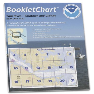 Paradise Cay Publications NOAA BookletChart 12241: York River Yorktown and Vicinity