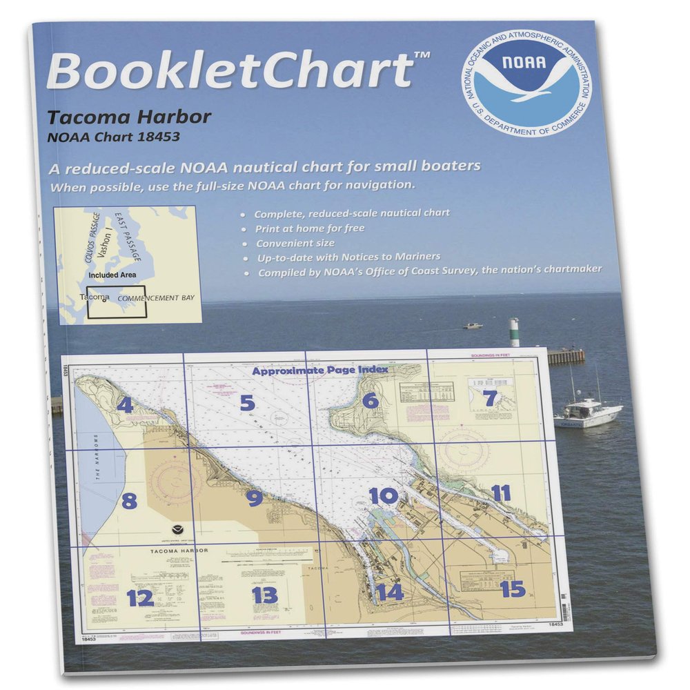 Paradise Cay Publications NOAA BookletChart 18453: Tacoma Harbor