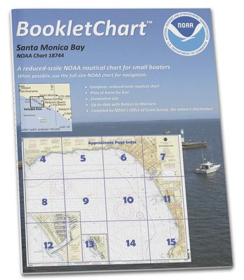 Paradise Cay Publications NOAA BookletChart 18744: Santa Monica Bay;King Harbor