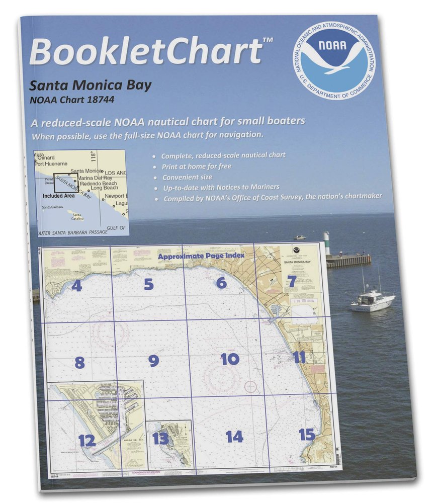 Paradise Cay Publications NOAA BookletChart 18744: Santa Monica Bay;King Harbor