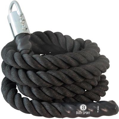 Body Sport Battle Rope, 15 ft. Long, 1.5 in. Diameter - Strong, Poly-Twine Training Cord for Indoor & Outdoor Use - Home Fitness & Gym Equipment