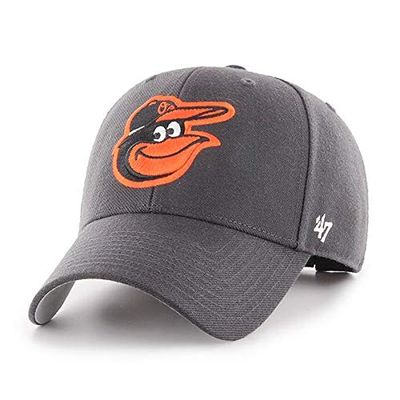 '47 Brand Baltimore Orioles MVP Adjustable Hat - Dark Grey/Orange, Structured, Adult - MLB Baseball Cap