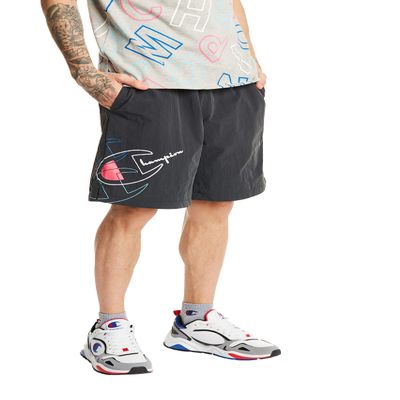 Champion Men's Crinkle Nylon Shorts, Black, Medium