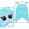 ABG Accessories Girls Critter Winter Hat and 2 Pair Gloves or Mittens (Toddler/Little Girls), Size Age 2-4, Owl Aqua-Pink Mittens view 2