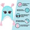 ABG Accessories Girls Critter Winter Hat and 2 Pair Gloves or Mittens (Toddler/Little Girls), Size Age 2-4, Owl Aqua-Pink Mittens view 4