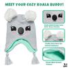 ABG Accessories Girls Critter Winter Hat and 2 Pair Gloves or Mittens (Toddler/Little Girls), Size Age 2-4, Koala Mittens view 2