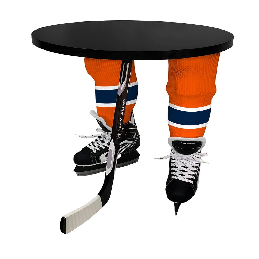Team Tables Edmonton Hockey Table (Black Table Top)
