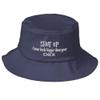 3am Shopper Shut Up I Wear Heels Bigger Than Your Dick (Embroidered) Bucket Hat Navy view 1