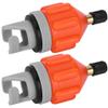 2Pcs Air Pump Adapter Heads Inflatable Boat Air Valves Adaptor for Pump Stand Up Paddle Board Kayak Surfing(Orange) view 1
