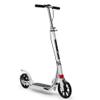 WRRAC-Trampolines Deluxe Kick Scooter Freestyle 2 Wheel Scooter 4 Levels Adjustable Height Foldable with Handbrake and Footbrake Disc Brake Max Load 150kg, White view 1