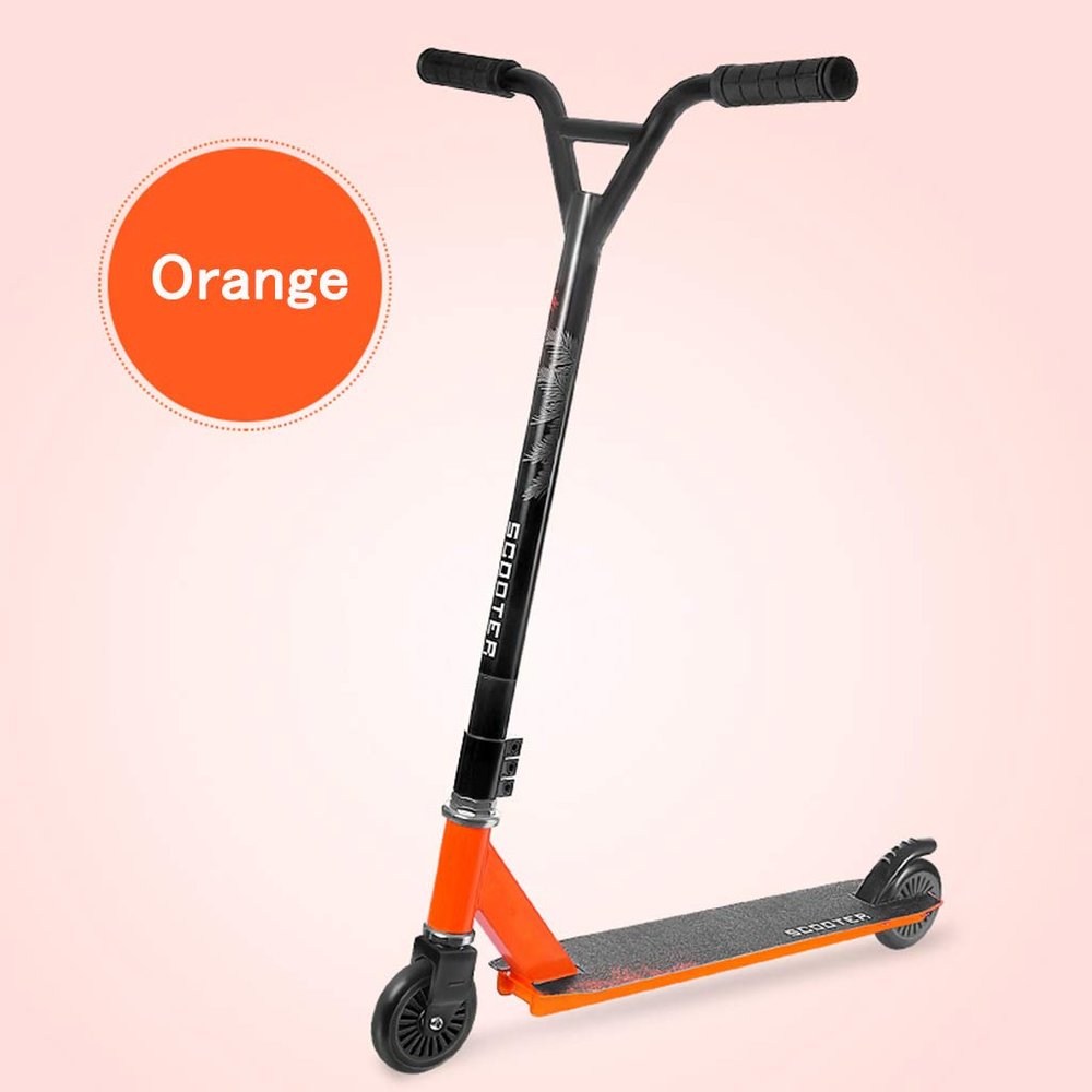 WRRAC-Trampolines Stunt Scooter Pro Spin Street Scooter, Trick Jump Push Freestyle Kick Scooter Durable Push Scooter with Alloy Deck Carries Heavy, for Kids 8 Years and up