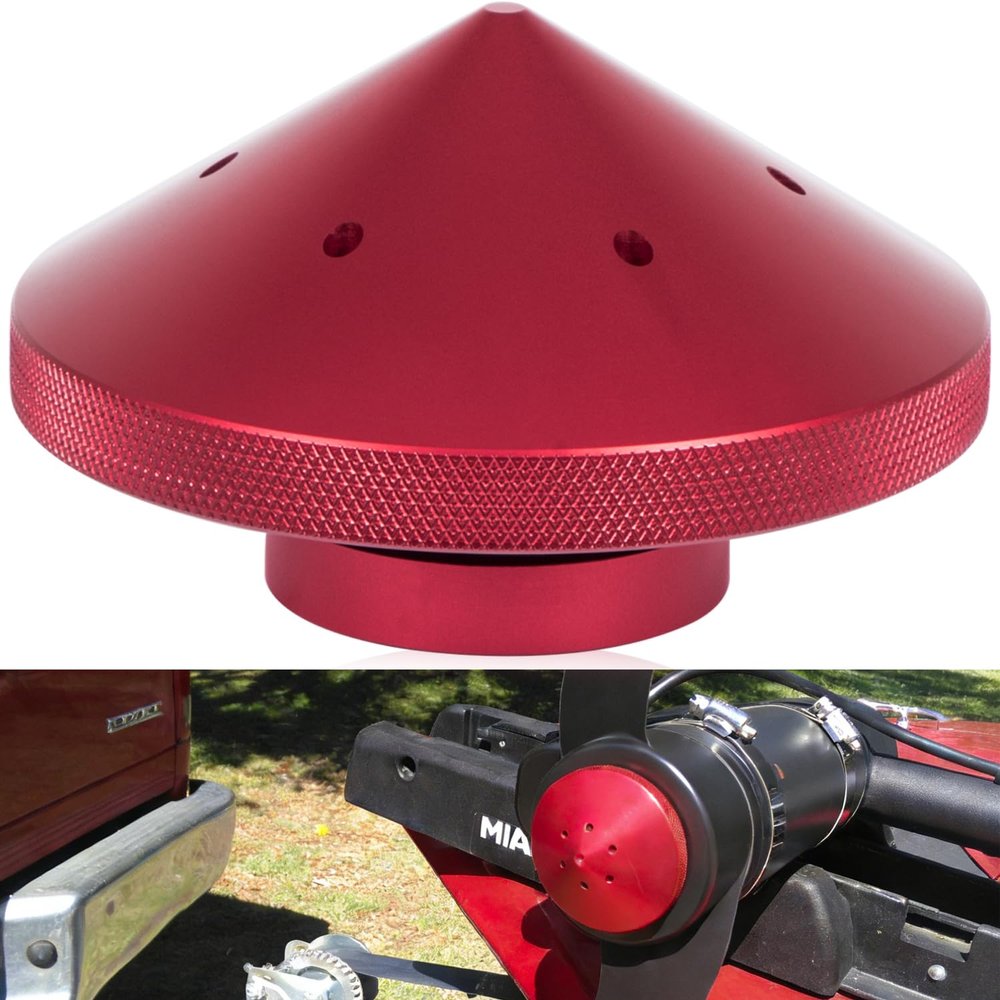 Eliminator Trolling Motor Prop Nut Billet Aluminum Custom Fit For MinnKota 80, 101 and 112 lb Models (GFEL-MK-BK-DP) - RED