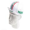 Positz 7-11 Retro Team Cycling Cap White with Italian Red/White/Green Vertical Stripes view 3