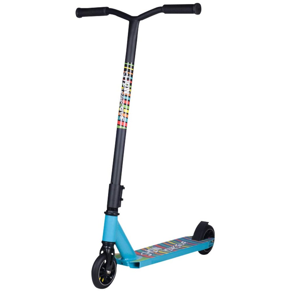 WRRAC-Trampolines Lightweight Pro Stunt Scooter with Rubber Handle Grip Aluminium Deck in Blue for Both Beginners & Intermediate Riders with Wheels 110mm for Adults Teens